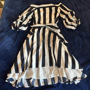 Black and White Striped Dress